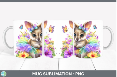 Kangaroo Mug Wrap Safari Rainbow Summer Sublimation Coffee C