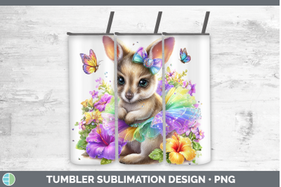 Kangaroo Tumbler Safari Rainbow Summer Sublimation 20 oz Ski