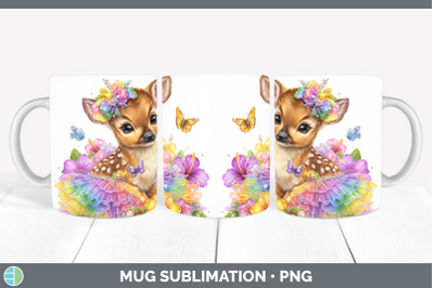 Impala Mug Wrap Safari Rainbow Summer Sublimation Coffee Cup