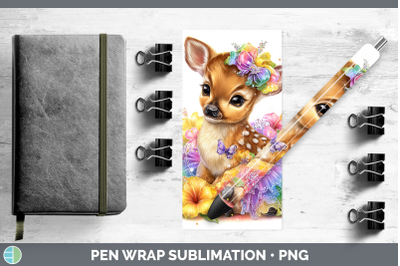 Impala Pen Wrap Safari Rainbow Summer Sublimation Pen Design