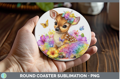 Impala Round Coaster Safari Rainbow Summer Sublimation Coast