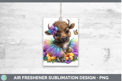 Buffalo Air Freshener Safari Rainbow Summer Sublimation Car