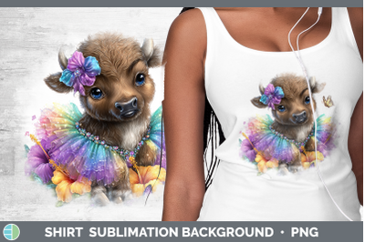 Buffalo Shirt Safari Rainbow Summer Sublimation Background D