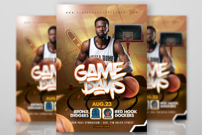 Basketball Game Days Flyer