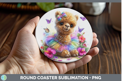 Camel Round Coaster Safari Rainbow Summer Sublimation Coaste