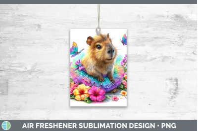 Capybara Air Freshener Safari Rainbow Summer Sublimation Car