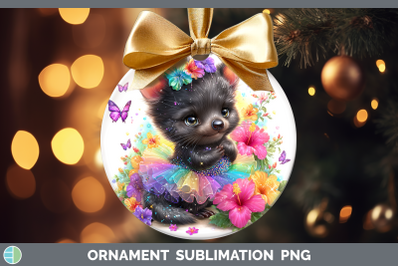 Tasmanian Devil Ornament Safari Rainbow Summer Sublimation B