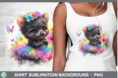 Tasmanian Devil Shirt Safari Rainbow Summer Sublimation Back