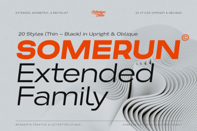 Somerun Extended Sans Serif Family