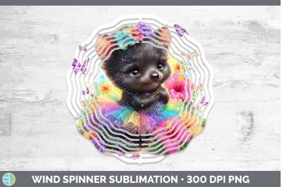 Tasmanian Devil Wind Spinner Safari Rainbow Summer Sublimati