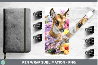 Antelope Pen Wrap Safari Rainbow Summer Sublimation Pen Desi