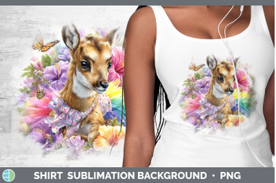 Antelope Shirt Safari Rainbow Summer Sublimation Background