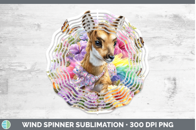 Antelope Wind Spinner Safari Rainbow Summer Sublimation Spin