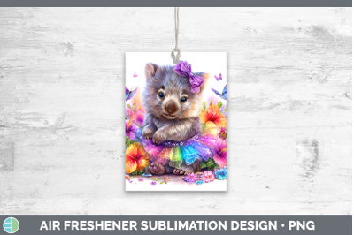 Wombat Air Freshener Safari Rainbow Summer Sublimation Car S