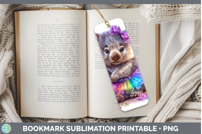 Wombat Bookmark Safari Rainbow Summer Sublimation Printable
