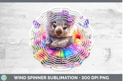 Wombat Wind Spinner Safari Rainbow Summer Sublimation Spinne