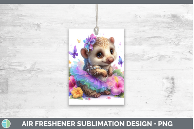 Pangolin Air Freshener Safari Rainbow Summer Sublimation Car