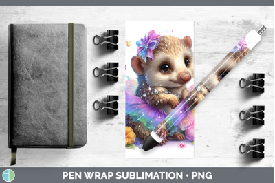 Pangolin Pen Wrap Safari Rainbow Summer Sublimation Pen Desi