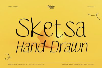 Sketsa Handdrawn Natural Script