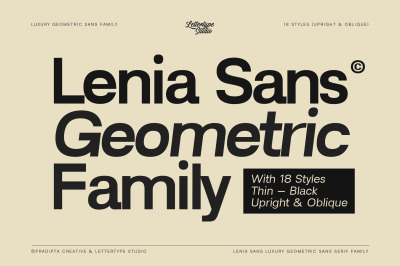 Lenia Sans a Modern Geometric Sans Family