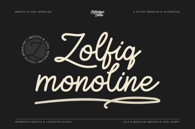 Zolfiq Monoline Smooth &amp; Cool Script