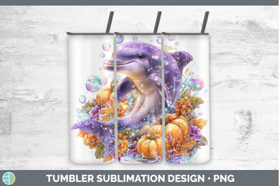 Dolphin Tumbler Sea Halloween Sublimation 20 oz Skinny Tumbl