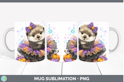 Sea Otter Mug Wrap Sea Halloween Sublimation Coffee Cup Desi