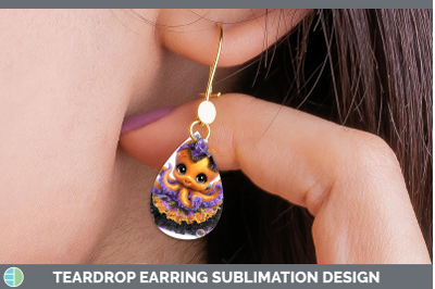 Octopus Teardrop Earrings Sea Halloween Sublimation Earrings