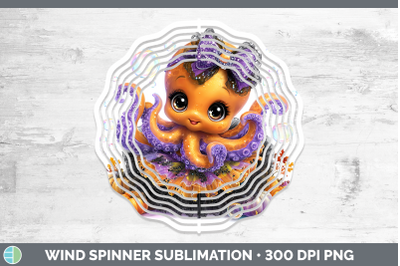 Octopus Wind Spinner Sea Halloween Sublimation Spinner Desig
