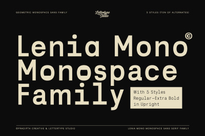 Lenia Mono a Monospace Sans Family