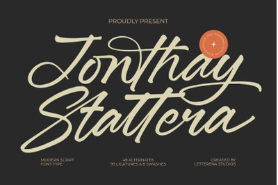 Jonthay Stattera - Modern Script Font Type