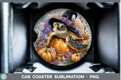 Sea turtle Car Coaster Sea Halloween Sublimation Drink Mat D
