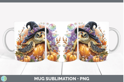 Sea turtle Mug Wrap Sea Halloween Sublimation Coffee Cup Des