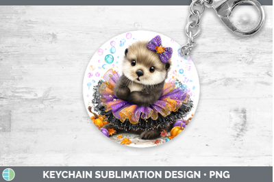 Sea Otter Keychain Sea Halloween Sublimation Keyring Designs