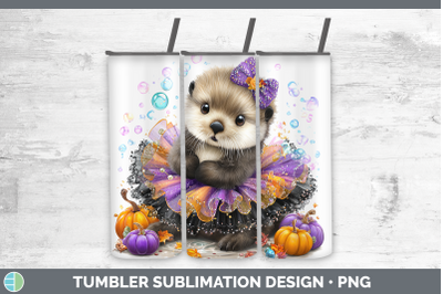 Sea Otter Tumbler Sea Halloween Sublimation 20 oz Skinny Tum