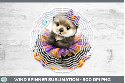 Sea Otter Wind Spinner Sea Halloween Sublimation Spinner Des