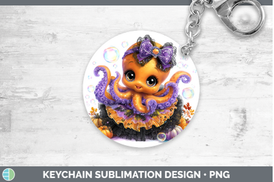 Octopus Keychain Sea Halloween Sublimation Keyring Designs