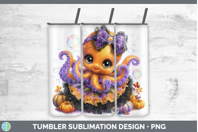 Octopus Tumbler Sea Halloween Sublimation 20 oz Skinny Tumbl