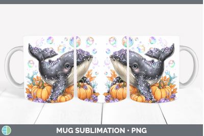 Whale Mug Wrap Sea Halloween Sublimation Coffee Cup Designs