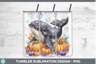 Whale Tumbler Sea Halloween Sublimation 20 oz Skinny Tumbler