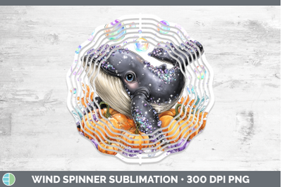 Whale Wind Spinner Sea Halloween Sublimation Spinner Designs