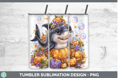 Shark Tumbler Sea Halloween Sublimation 20 oz Skinny Tumbler