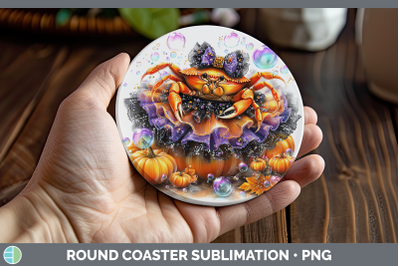 Crab Round Coaster Sea Halloween Sublimation Coaster Designs