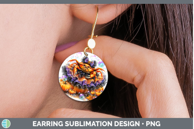 Crab Round Earrings Sea Halloween Sublimation Earrings Desig