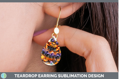 Crab Teardrop Earrings Sea Halloween Sublimation Earrings De