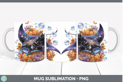 Manta Ray Mug Wrap Sea Halloween Sublimation Coffee Cup Desi