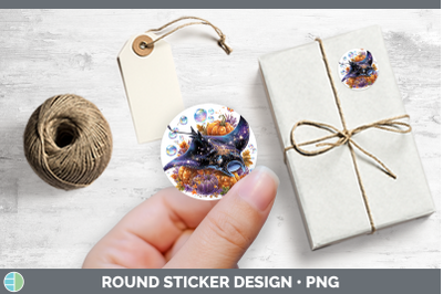 Sea Halloween Manta Ray Stickers | Round Labels Designs