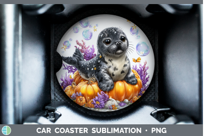 Seal Car Coaster Sea Halloween Sublimation Drink Mat Designs