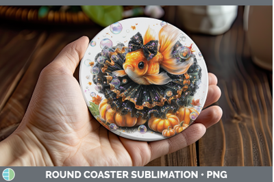 Fish Round Coaster Sea Halloween Sublimation Coaster Designs