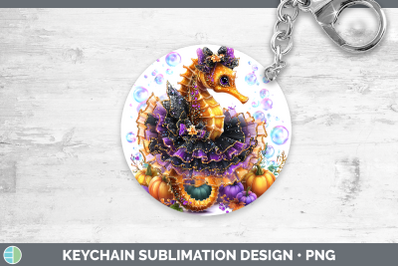 Seahorse Keychain Sea Halloween Sublimation Keyring Designs
